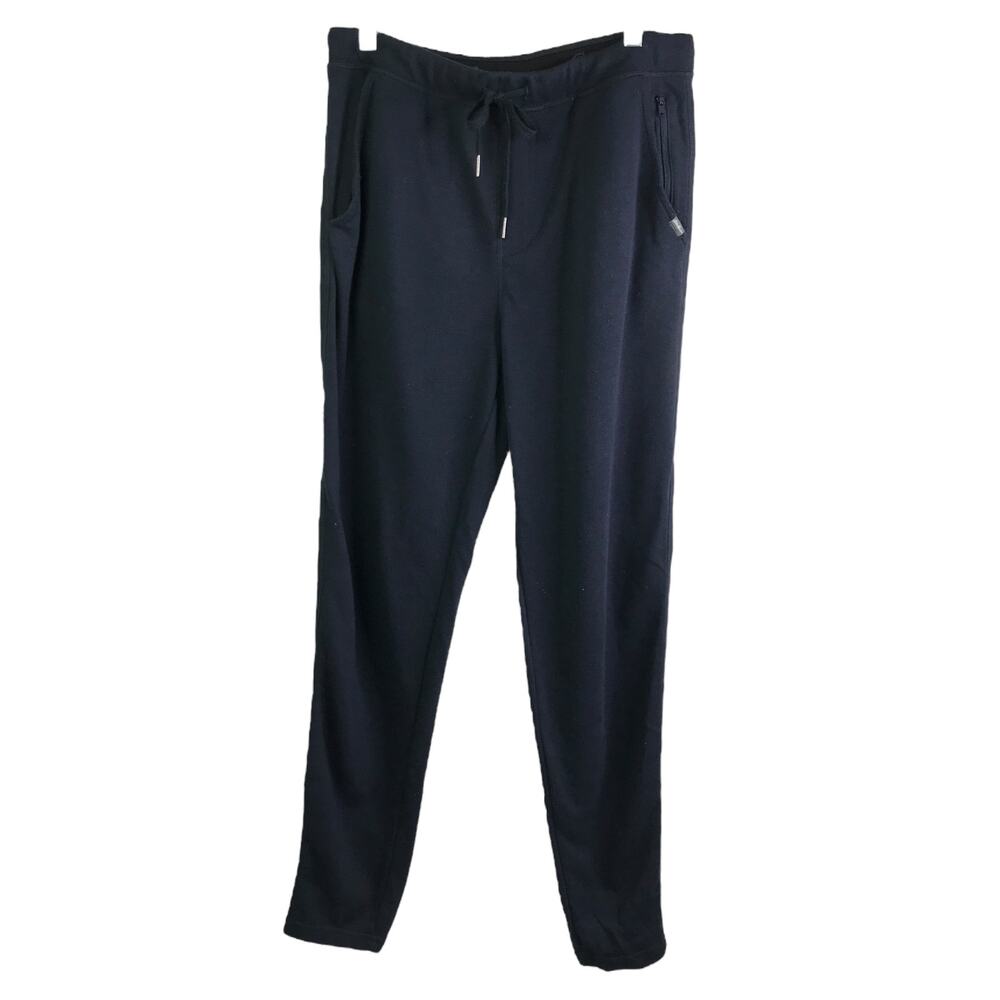 Eddie Bauer Lounge Sweatpants Mens Sz M Navy Blue Drawstring Straight Leg Jogger